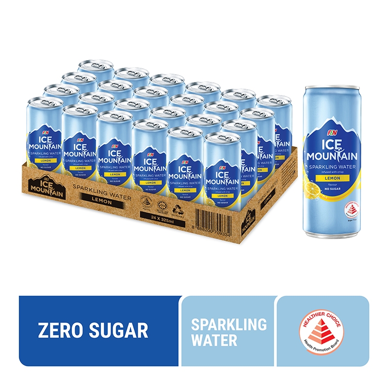 ICE MOUNTAIN Sparkling Water Lemon 325ML x 24