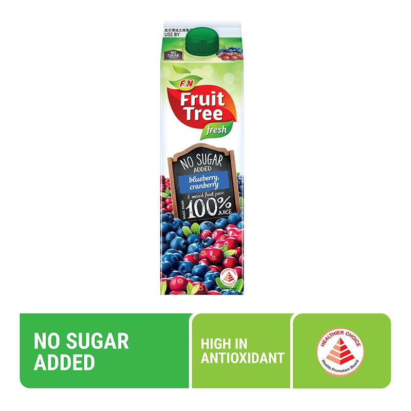 FRUIT TREE FRESH No Sugar Added Blueberry & Cranberry 946ML