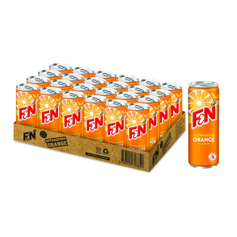 F&N Outrageous Orange 325ML x 24