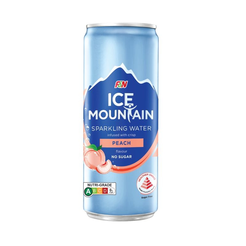 ICE MOUNTAIN Sparkling Water Peach 325ML x 24