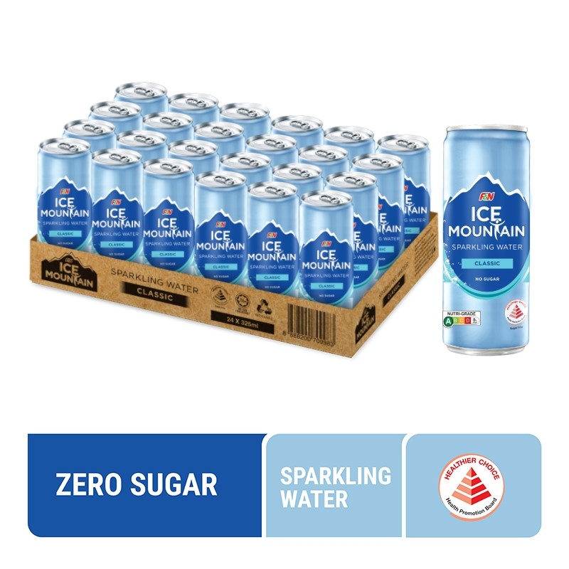 ICE MOUNTAIN Sparkling Water Classic 325ML x 24