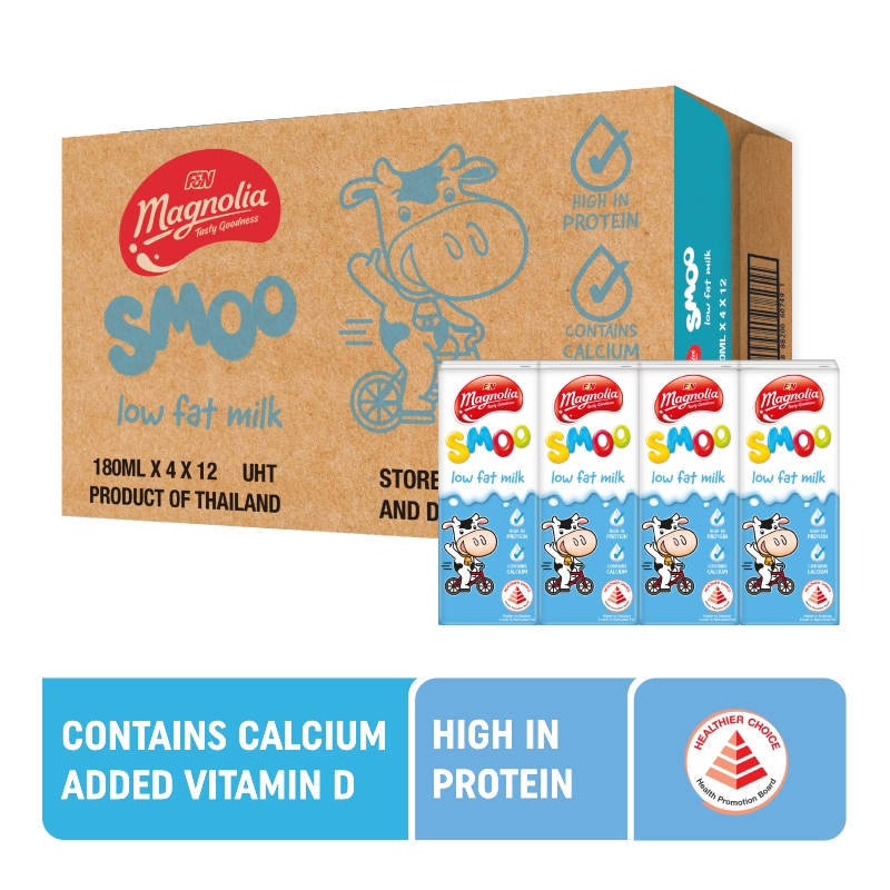 MAGNOLIA UHT SMOO LOW FAT PLAIN 180ML X 48