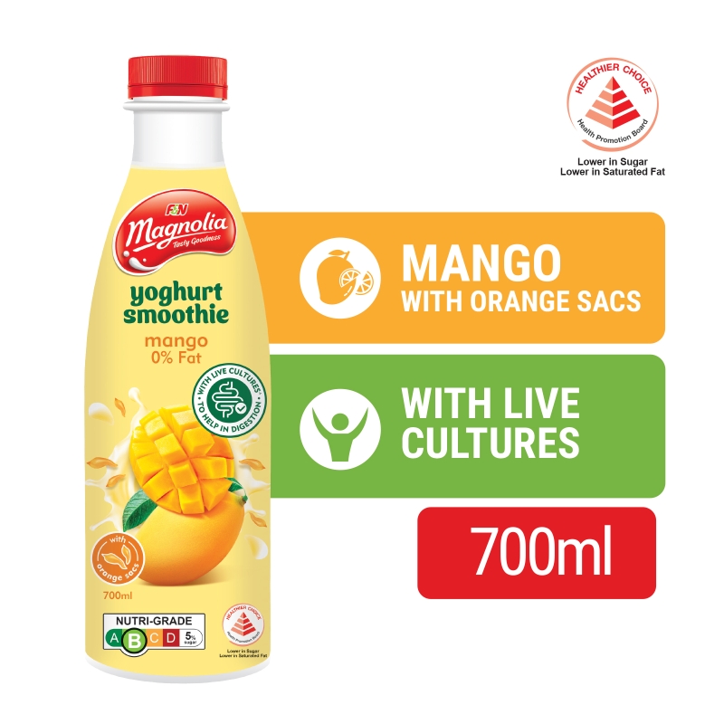 MAGNOLIA YOGURT SMOOTHIE – MANGO WITH ORANGE SACS 700ML