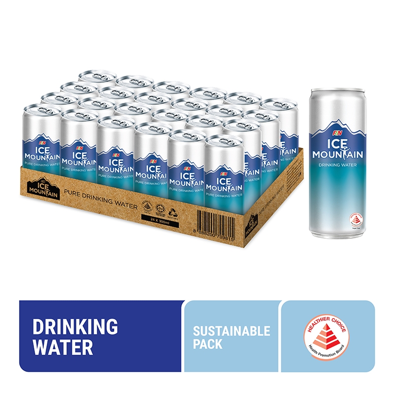 ICE MOUNTAIN Drinking Water Cans 300ML x 24