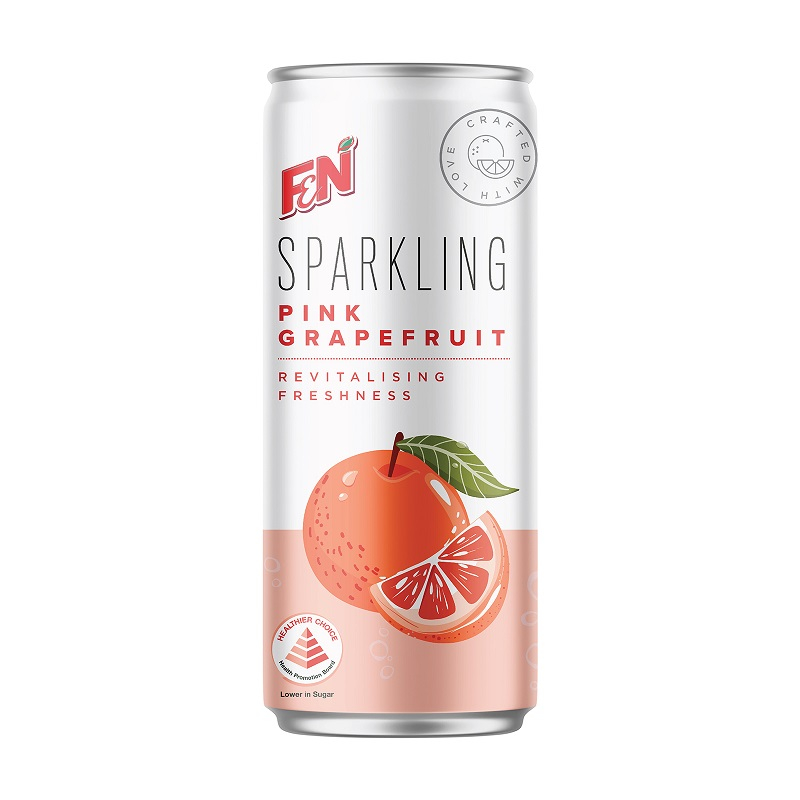 F&N Sparkling Pink Grapefruit 325ML x 24