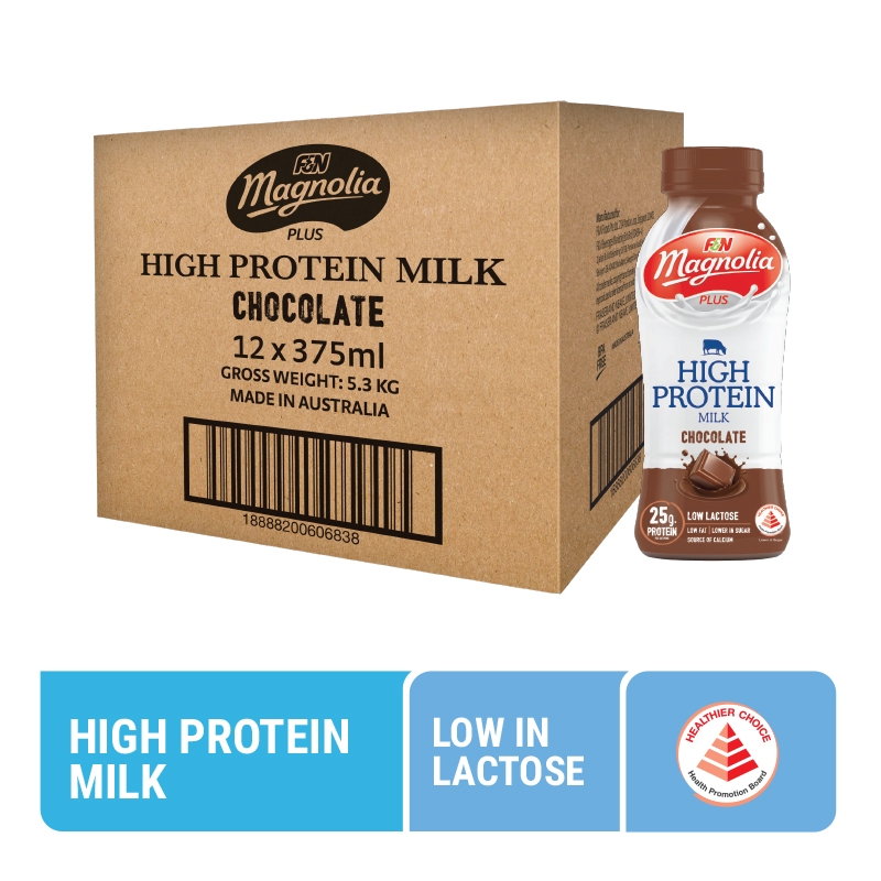 MAGNOLIA Plus High Protein Chocolate Milk 375ML x 12