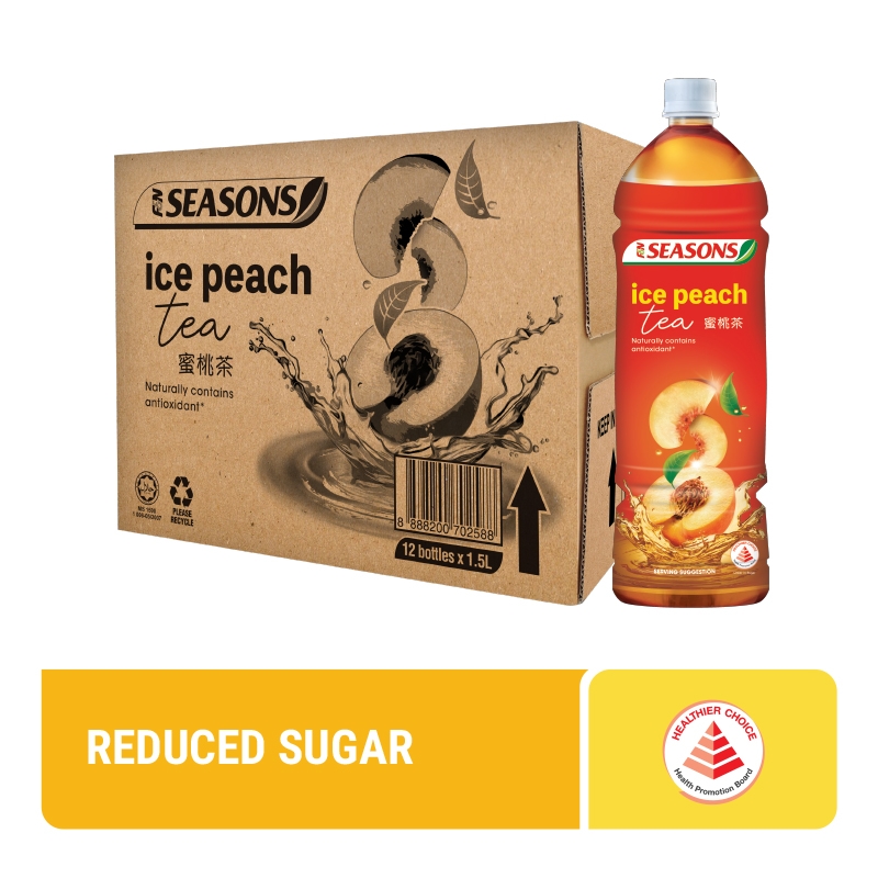 SEASONS Ice Peach Tea 1.5L x 12