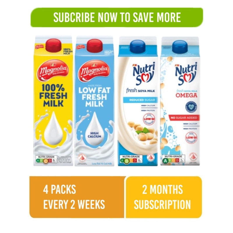 MAGNOLIA & NUTRISOY Subscription - 2 Months Plan - 4 Packs Every 2 Weeks